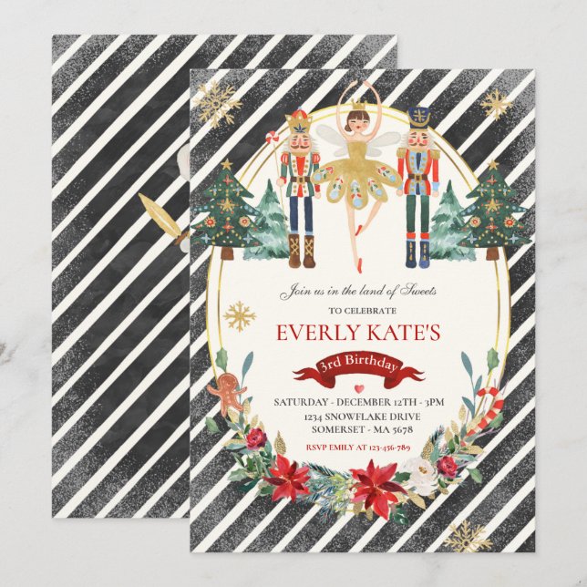 Invitación Leche De Azúcar De Nápoles Rojo Y Oro (Anverso / Reverso)