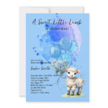 Leche dulce de cordero Baby Shower Azul Hidrangea