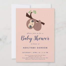 Invitación Leche fina Baby Shower Pink Purple Adorable Animal