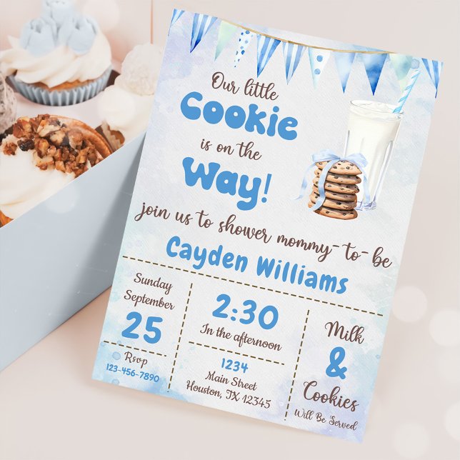 Invitación Leche Y Cookies Fiesta De Ducha Infantil (Subido por el creador)