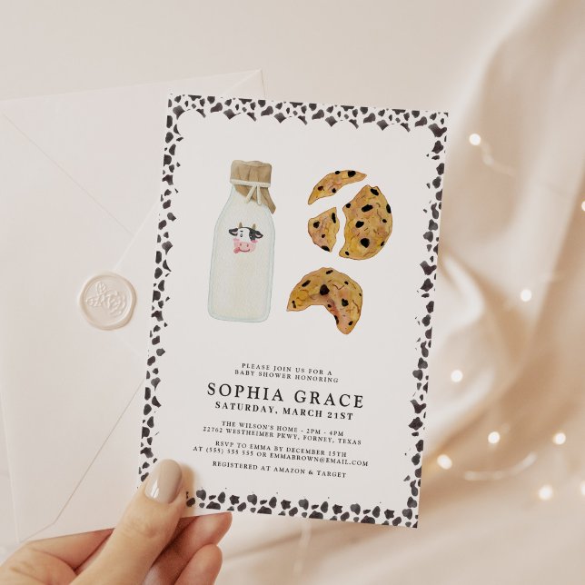 Invitación Leche y galletas adoran Baby Shower (Subido por el creador)