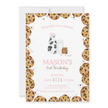 Leche y galletas crujiente fiesta de cumpleaños ro