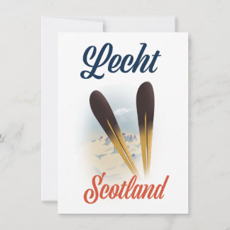 Invitación Lecht Scotland Ski poster travel art