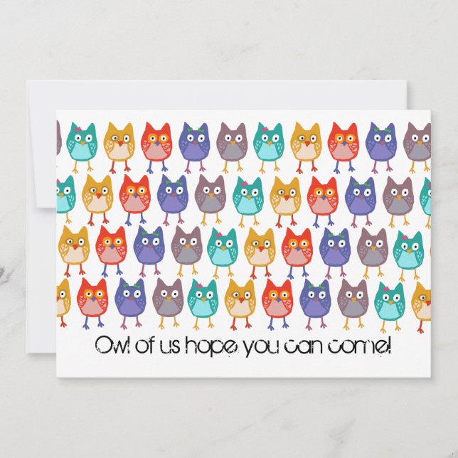 Invitación Lechuza invitada (Anverso)