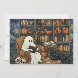 Invitación Lector de libro fantasma Lector de libros Amante d