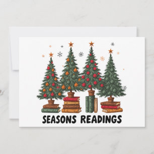 Invitación Lecturas de Temporada Árboles de Navidad Decorados