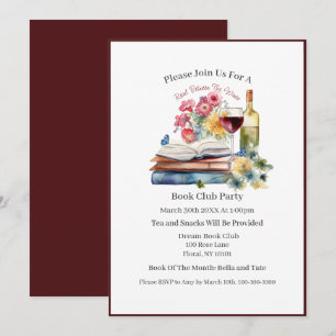 Invitación Lee entre los vinos, Club de lectura