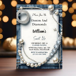 Invitación Leer Elegante Gem Bling Denim Y Diamantes Dulces 1<br><div class="desc">Leer el encanto de la sofisticación con nuestro "Leer Elegante Gem Bling Denim And Diamonds" Sweet 16 Invitation! Este exclusivo diseño combina con maestría el encanto relajante del denim con el brillo deslumbrante de los diamantes, prometiendo una celebración de estilo y refinamiento. La invitación te invita a leer la elegancia,...</div>