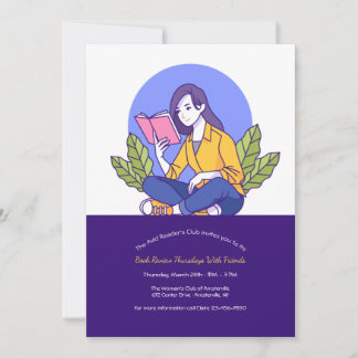 Invitación Leer un libro - Club de libros