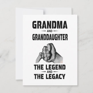 Invitación Legado Y Legado De Abuela Y Nieta
