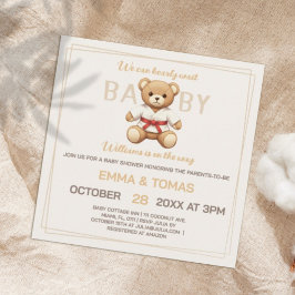 Invitación Legendary Red Belt Judo Bear – Baby Shower