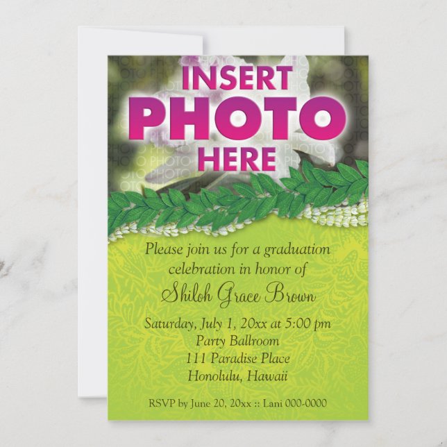 Invitación lei de celebración (Anverso)