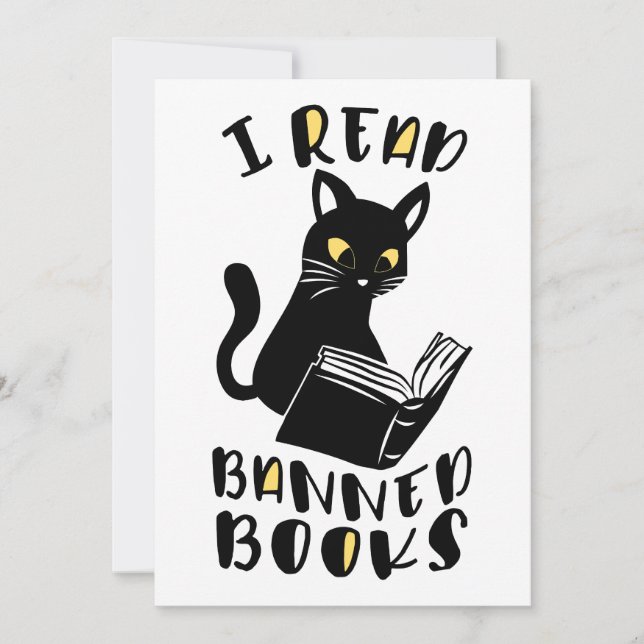 Invitación Leí libros prohibidos Cat (Anverso)