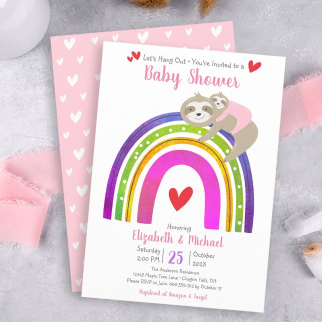 Invitación Lemas rosas puras Boho Chica arcoiris Baby Shower (Subido por el creador)