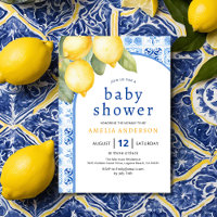 Lemon Baby Shower de verano italiano Blue Tiles