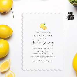 Invitación Lemon Baby Shower Elegant Cute Simple Moderno