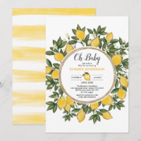 Lemon Baby Shower Summer Citrus Sunshine Lemonade