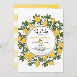 Invitación Lemon Baby Shower Summer Citrus Sunshine Lemonade