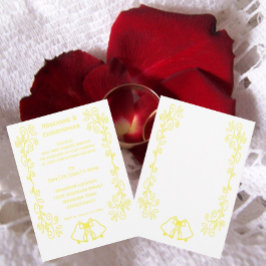 Invitación Lemon Bells Scrollwork Design Boda