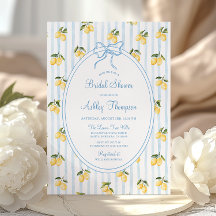 Lemon Blue Bow ducha de novia italiana