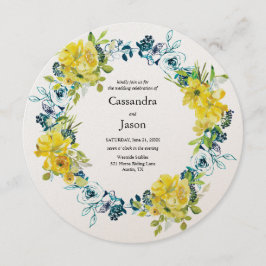 Invitación Lemon Blueberry Floral Boda