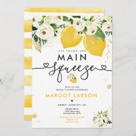 Invitación Lemon Bridal Ducha Floral Lemon Main Squeeze