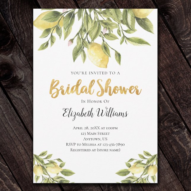 Invitación Lemon Bridal Shower (Subido por el creador)