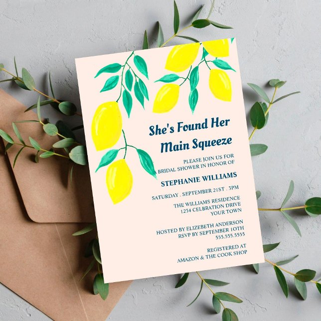 Invitación Lemon Bridal Shower encontró su principal apretón (Subido por el creador)