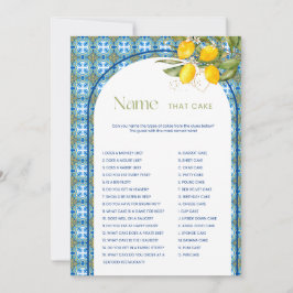 Invitación Lemon Bridal Shower Name That Cake Game Card