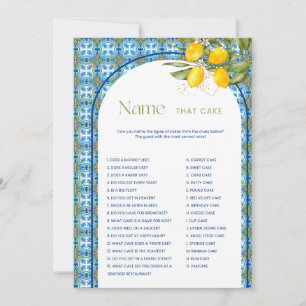 Invitación Lemon Bridal Shower Name That Cake Game Card