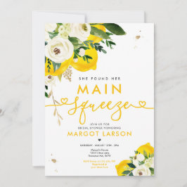 Invitación Lemon British Shower Encontró su principal apretón