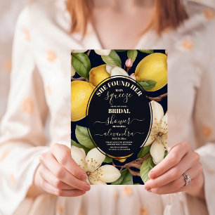 Invitación Lemon British Shower Encontró su principal apretón