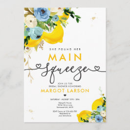 Invitación Lemon British Shower Encontró su principal apretón