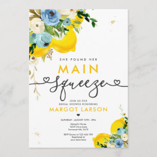 Invitación Lemon British Shower Encontró su principal apretón