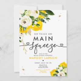 Invitación Lemon British Shower Encontró su principal apretón