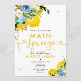 Invitación Lemon British Shower Encontró su principal apretón
