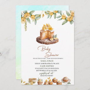 Invitación Lemon Cakes Watercolor Baby Shower