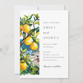 Invitación Lemon Citrus Amalfi Coast Boda italiano