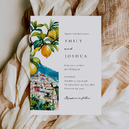 Invitación Lemon Citrus Amalfi Coast Boda italiano