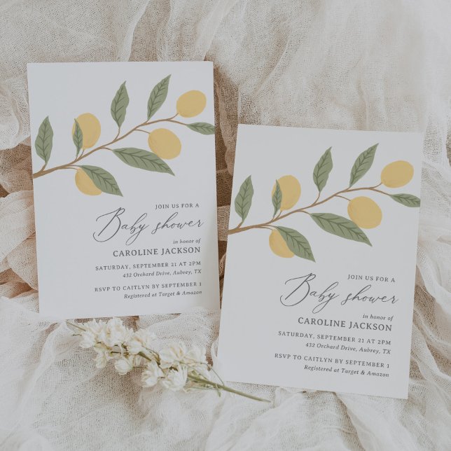 Invitación Lemon Citrus Baby Shower (Subido por el creador)