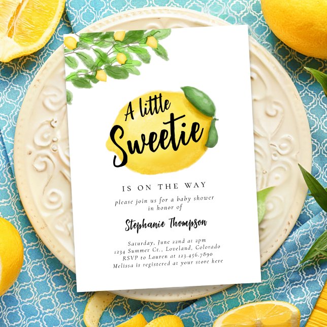 Invitación Lemon Citrus Baby Shower (Subido por el creador)