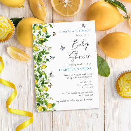 Invitación Lemon Citrus Baby Shower moderno