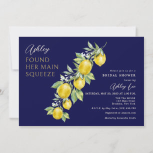 Invitación Lemon Citrus Main Squeeze Green Bridal Shower