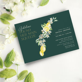 Invitación Lemon Citrus Main Squeeze Green Bridal Shower