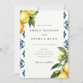 Invitación Lemon Citrus Positano Boda italiano