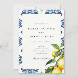 Invitación Lemon Citrus Positano Boda italiano