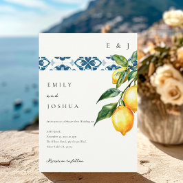 Invitación Lemon Citrus Positano Boda italiano