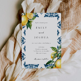 Invitación Lemon Citrus Positano Boda italiano