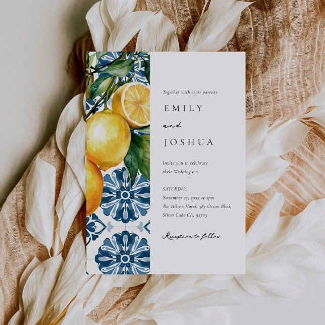 Invitación Lemon Citrus Positano Boda italiano (Subido por el creador)