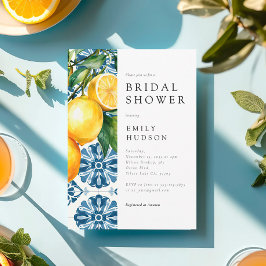 Invitación Lemon Citrus Positano Ducha de Novias Italiana